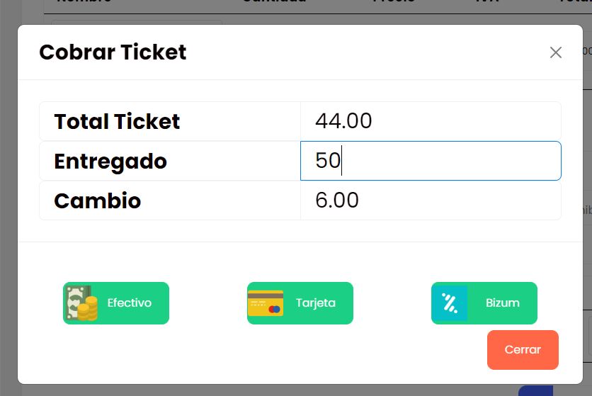 cobro de ticket